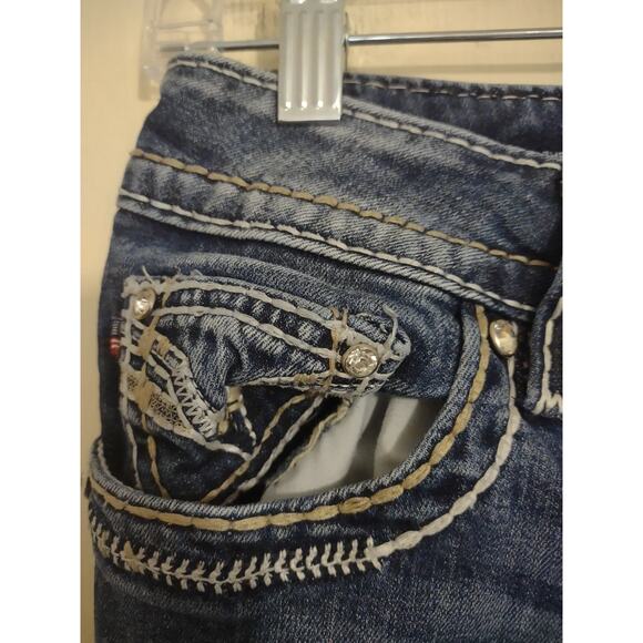 Vigoss Duplin Capri Jeans 7/8 Thick Stitch Preppy Casual Classic - Picture 3 of 9